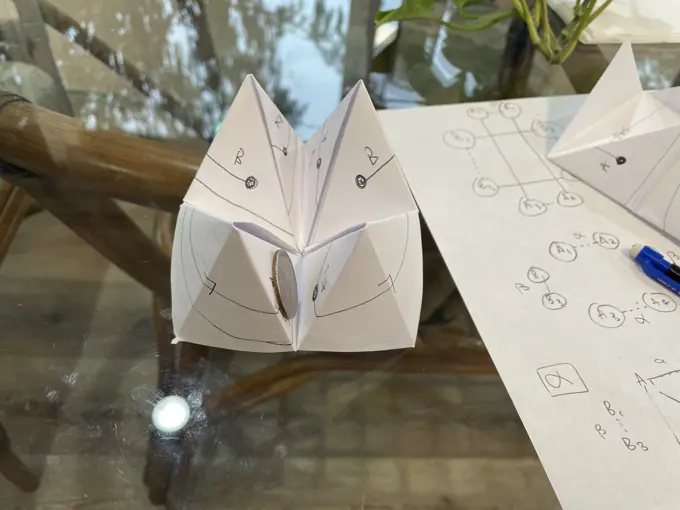 Prototypes and thinking about electric origami